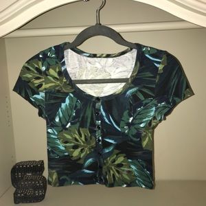 American Apparel Tops - American Apparel Jungle Leaves Crop Top American Apparel Tops - American Apparel Jungle Leaves Crop Top